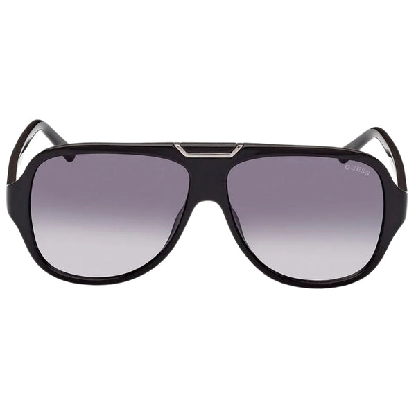 Guess Gradient Smoke Lensed Shiny Black Sunglasses GU00055 01B