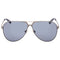 Guess Blue Lens Matte Gunmetal Silver Sunglasses One Size