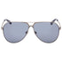 Guess Blue Lens Matte Gunmetal Silver Sunglasses One Size