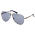 Guess Blue Lens Matte Gunmetal Silver Sunglasses One Size