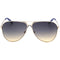 Guess Gradient Blue Lens Gold Aviator Sunglasses One Size
