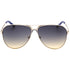 Guess Gradient Blue Lens Gold Aviator Sunglasses One Size