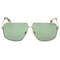 Guess Green Lens Gold Sunglasses One Size