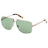 Guess Green Lens Gold Sunglasses One Size