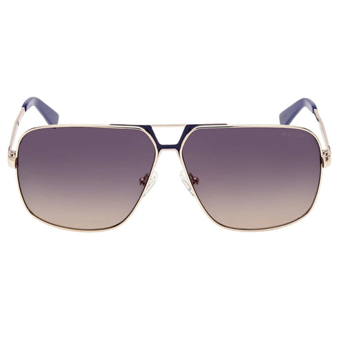 Guess Gradient Blue Lens Gold With Blue Legs Sunglasses One Size