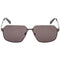 Guess Smoke Lens Matte Gunmetal Silver Framed Sunglasses One Size