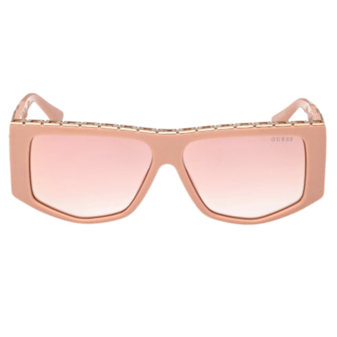 Guess Chain Design Shiny Pink Sunglasses One Size