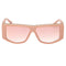 Guess Chain Design Shiny Pink Sunglasses One Size
