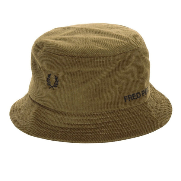FRED PERRY HW6690 R44 SHADED STONE/BLACK CORD BUCKET HAT S