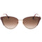 Kate Spade Ianna/G/S Brown Gradient Lens Red Rose Gold Sunglasses One Size