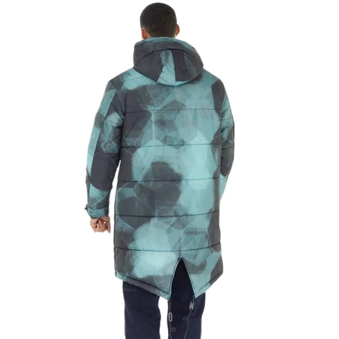 Fred Perry Fishtail Shaded Navy Blue Camoflauge Quilted Pakra Jacket S