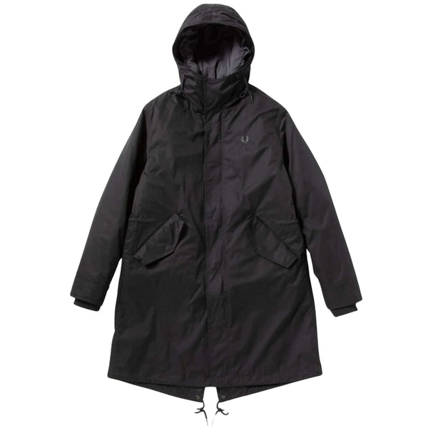 FRED PERRY J6504 184 BLACK 2 In 1 ZIP-IN LINER PARKA M