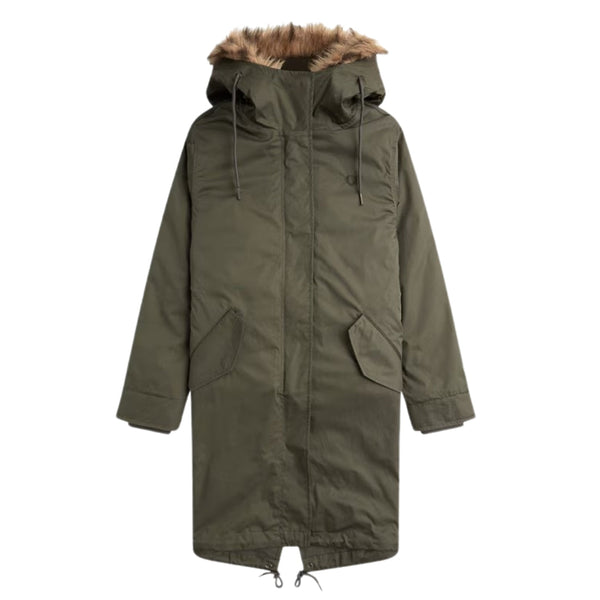 FRED PERRY J6504 638 FIELD GREEN 2 in 1 ZIP-IN LINER PARKA S