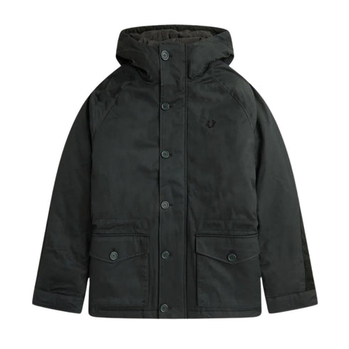FRED PERRY J6505 Q20 NIGHT GREEN SHORT SNORKEL PARKA M