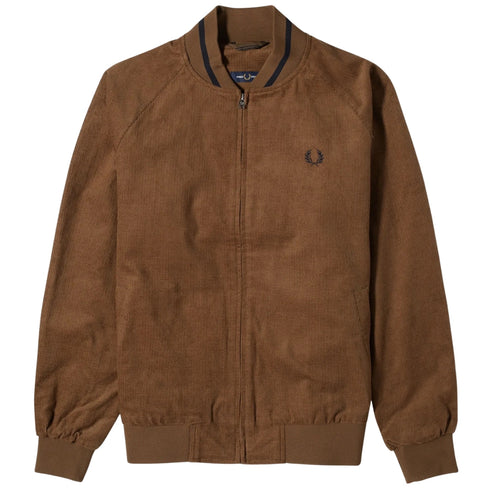 FRED PERRY J6514 P96 SHADED STONE WAFFLE CORD TENNIS BOMBER S