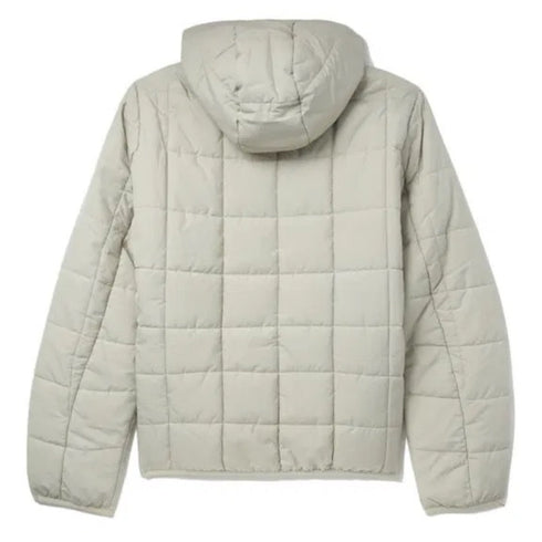 FRED PERRY J6517 P04 LIGHT OYSTER GRID DETAIL INSULATED JACKET S