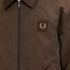FRED PERRY J6522 Q21 BURNT TOBACCO QUILTED ZIP THROUGH JACKET S