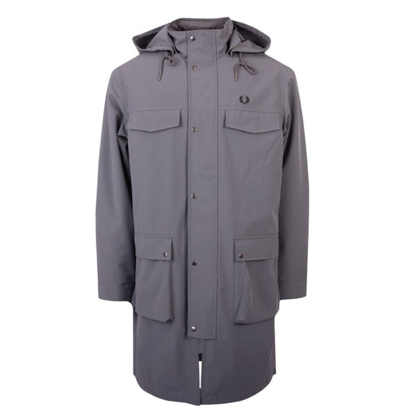 FRED PERRY J6533 G85 GUNMETAL BONDED PARKA S