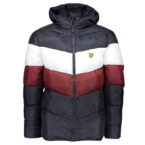 Lyle Scott Colour Block Navy Blue Puffer Jacket