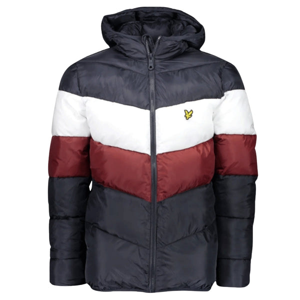 Lyle Scott Colour Block Navy Blue Puffer Jacket
