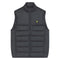 Lyle & Scott Branded Logo Gunmetal Grey Wadded Gilet Jacket S