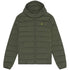 Lyle & Scott Branded Logo Hooded Olive Green Puffer Jacket S