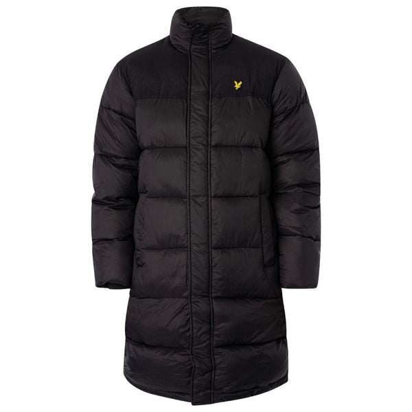Lyle & Scott Long Wadded Puffer Black Jacket S
