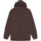 Lyle & Scott Branded Deep Mahogany Hooded Short Brown Lightweight Jacket S