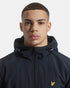 Lyle Scott Branded Jet Black Hooded Short Lightweight Jacket