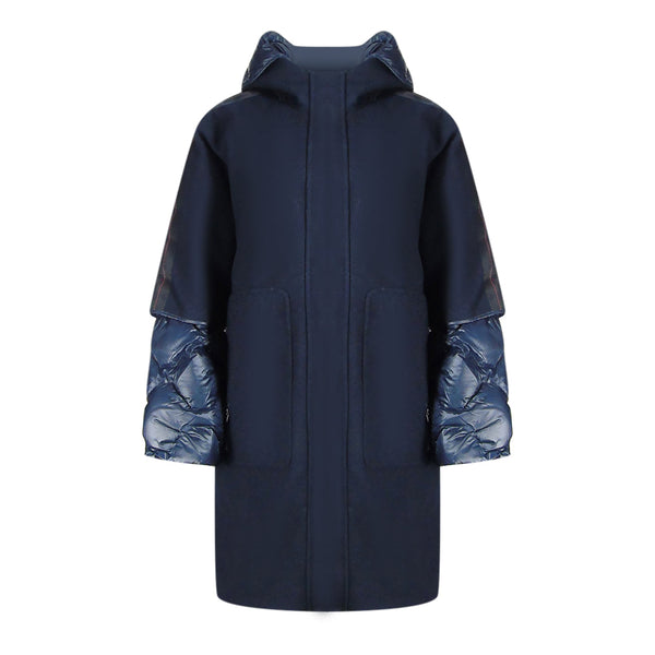 Parajumpers Joy Navy Blue Oversize Long Hooded Down Jacket S