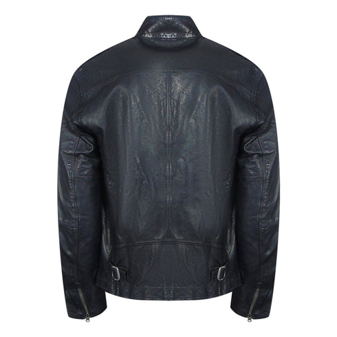 Parajumpers Justin Leather Pencil Dark Grey Leather Jacket L