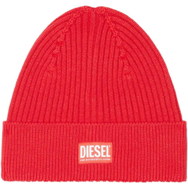 Diesel Patch Logo Red Beanie K-Coder-HQ