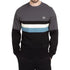 FRED PERRY FRED PERRY K3529 G85 GUNMETAL FRED PERRY K3529 COLOURBLOCK CREW NECK JUMPER MENS S