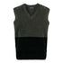 FRED PERRY K6520 638 FIELD GREEN CHENILLE COLOURBLOCK TANK TOP VEST S