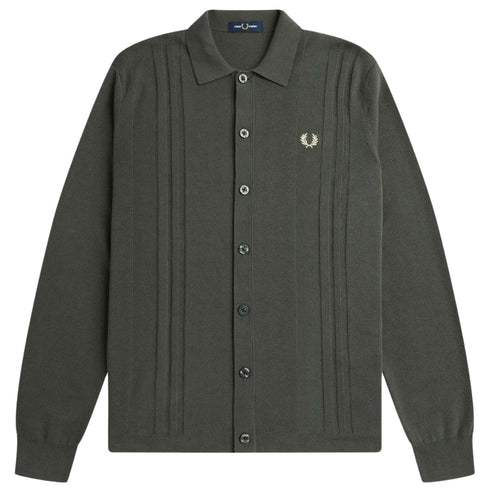 Fred Perry K7618 638 Field Green Knit Shirt Mens M