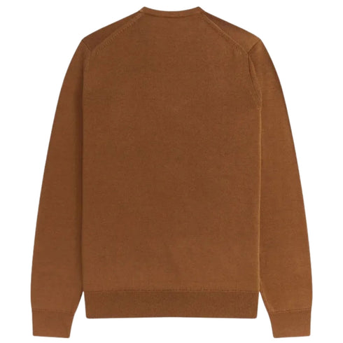 Fred Perry Brown Classic Crewneck Jumper XS