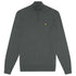 Lyle & Scott Plain Branded Cotton Merino Quarter Zip Deep Green Jumper S