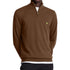 Lyle & Scott Plain Branded Cotton Merino Quarter Zip Wild Nettle Jumper S