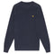 Lyle & Scott Plain Branded Ribbed Mock Neck Navy Night Jumper S