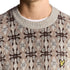 Lyle & Scott Grey Brushed Intarsia Crew Neck Jumper S