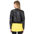 Diesel L Lyssa C Black Short Cut Black Leather Jacket