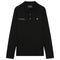 Lyle & Scott Jet Black Plain Long Sleeved Polo Shirt