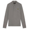Lyle & Scott Plain Grey Long Sleeved Polo Shirt S
