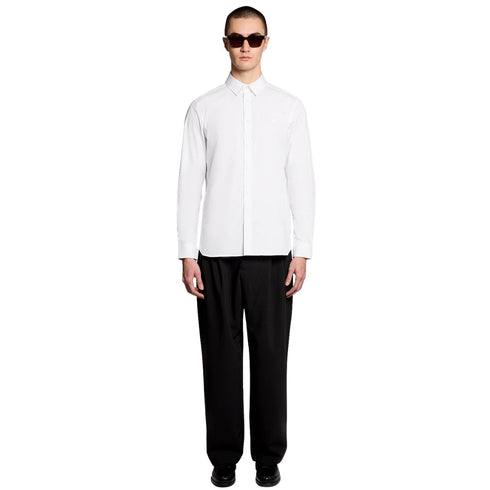 Lyle & Scott White Tonal Easy Care Poplin Shirt S