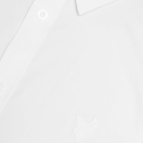 Lyle & Scott White Tonal Easy Care Poplin Shirt S