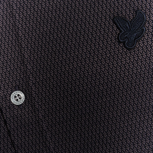 Lyle & Scott Navy Blue Jacquard Interlock Shirt S