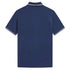 Fred Perry White and Black Twin Tipped Navy Blue Polo Shirt S