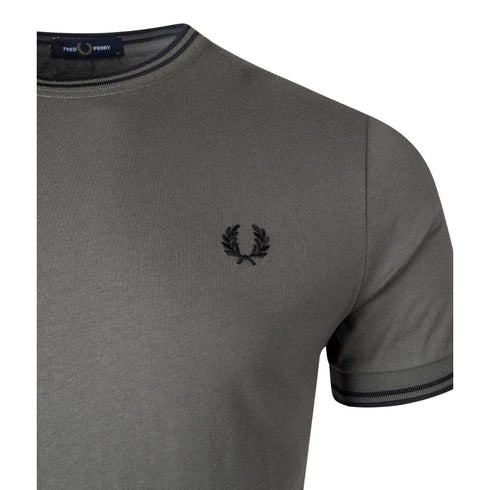 Fred Perry M1588 638 Field Green T-shirt Mens XS