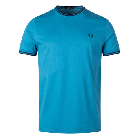 Fred Perry M1588 V35 Ocean Blue T-shirt Mens XS