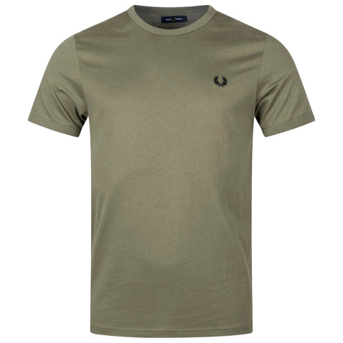 Fred Perry Uniform Green Ringer T-Shirt XS
